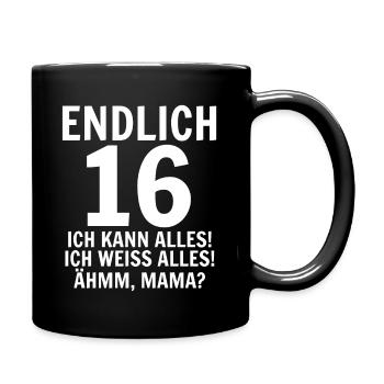 16e anniversaire - Mug uni - noir - Droite