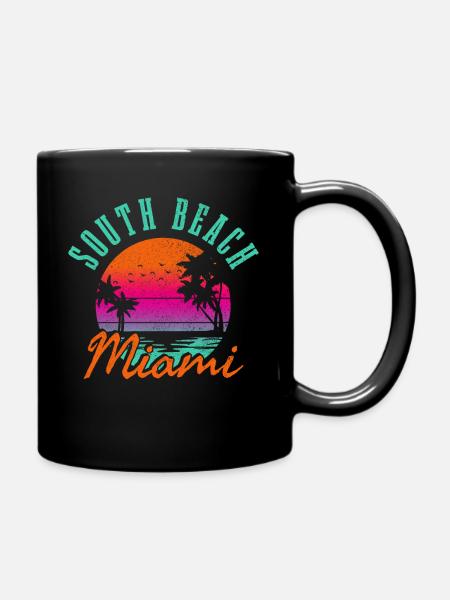 Miami Beach Florida USA Retro Vintage - Tasse einfarbig - Schwarz