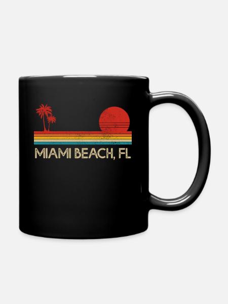 Miami Beach Florida USA Retro Vintage - Tasse einfarbig - Schwarz