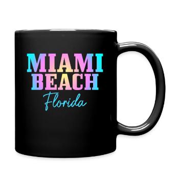 Miami Beach Florida USA Retro Vintage - Tasse einfarbig - Schwarz - Rechts