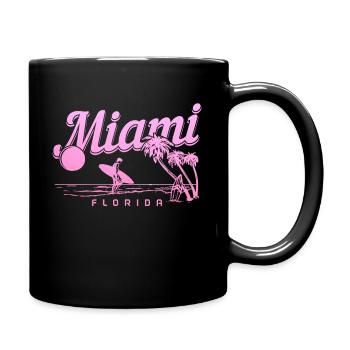 Miami Beach Florida USA Retro Vintage - Tasse einfarbig - Schwarz - Rechts