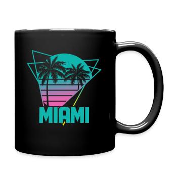 Miami Beach Florida USA Retro Vintage - Tasse einfarbig - Schwarz - Rechts