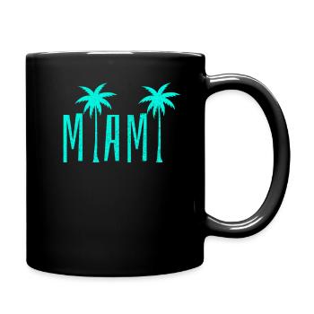 Miami Beach Florida USA Retro Vintage - Tasse einfarbig - Schwarz - Rechts