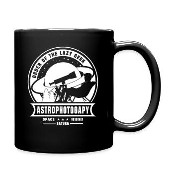 ORDER OF THE LAZY GEEK Saturn Astrofotografie - Tasse einfarbig - Schwarz - Rechts