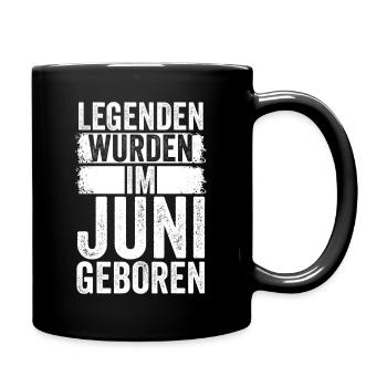 Les légendes sont nées en juin - Mug uni - noir - Droite