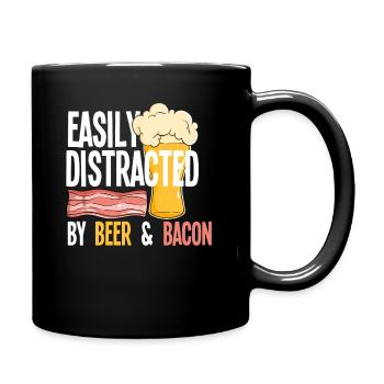 Speck Bacon Bier - Tasse einfarbig - Schwarz - Rechts