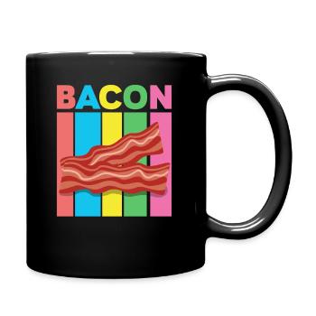 Retro Speck - Tasse einfarbig - Schwarz - Rechts