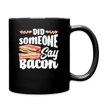 Amateur de bacon disant idée cadeau - Mug uni - noir - Droite