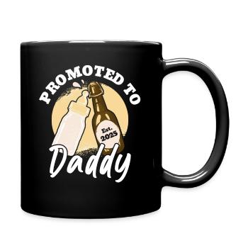 Dad 2025 in progress Promoted to Dad - Full Colour Mug - black - Right