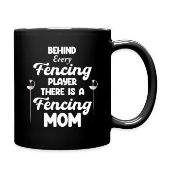 Derrière chaque joueur d’escrime se cache une maman escrimeuse - Mug uni - noir - Droite