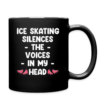 Ice skating gets the voices in my head to - Full Colour Mug - black - Right
