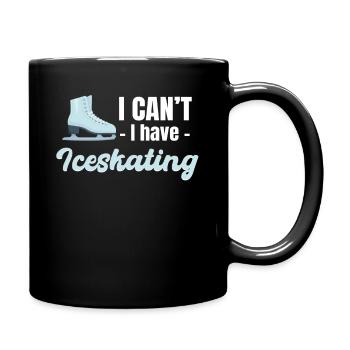 Ich Kann Nicht, Ich Kann Eiskunstlauf, - Tasse einfarbig - Schwarz - Rechts