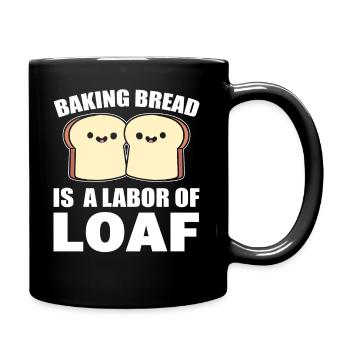 Lustiges Backen Bäcker - Tasse einfarbig - Schwarz - Rechts