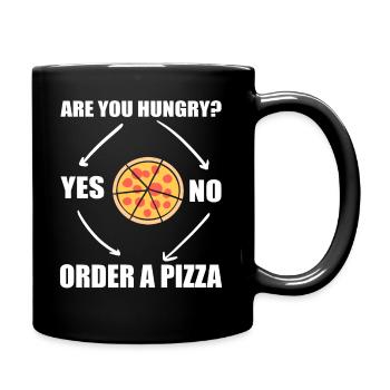 Lustiger Pizza -Liebhaber Pizzabäcker - Tasse einfarbig - Schwarz - Rechts