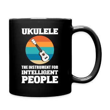 Lustiger Ukelele -Liebhaber Luthier - Tasse einfarbig - Schwarz - Rechts