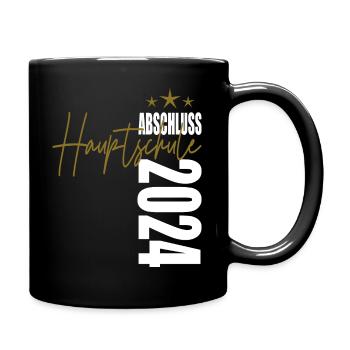 Abschluss 2024 Hauptschule - Tasse einfarbig - Schwarz - Rechts