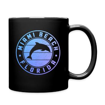 Miami Florida USA Retro Vintage - Tasse einfarbig - Schwarz - Rechts