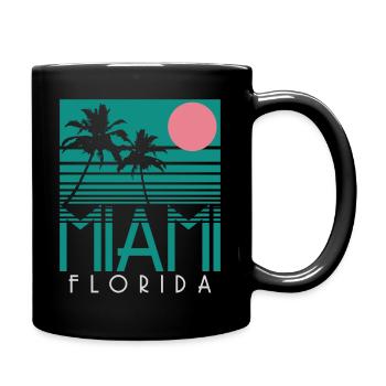 Miami Florida USA Retro Vintage - Tasse einfarbig - Schwarz - Rechts