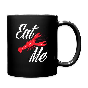Langusten Ess Mich - Tasse einfarbig - Schwarz - Rechts