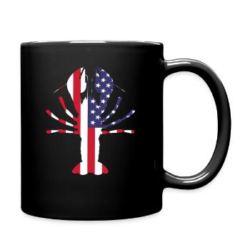 Langusten USA - Tasse einfarbig - Schwarz - Rechts