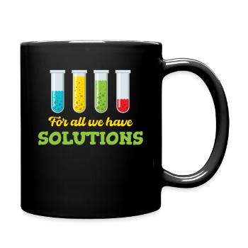 Nous avons des solutions pour chacun d’entre eux Drôles de chimistes - Mug uni - noir - Droite