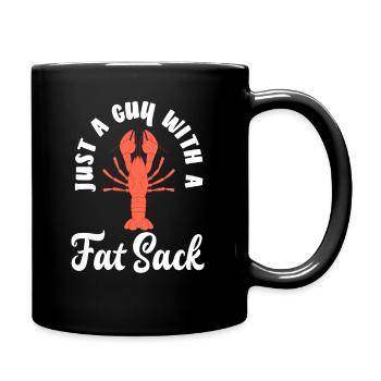 Langusten Liebhaber Geschenk - Tasse einfarbig - Schwarz - Rechts
