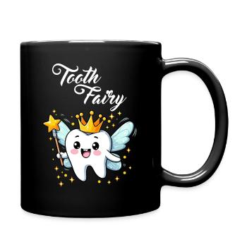 Tooth Fairy England America Milk Teeth Nursery - Full Colour Mug - black - Right