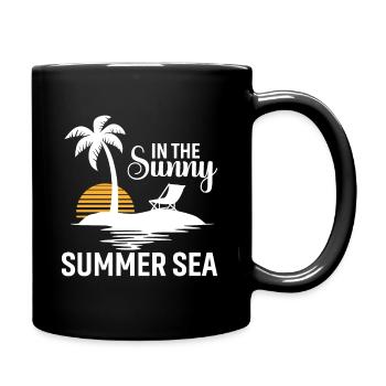 Dans la mer ensoleillée d’été - Mug uni - noir - Droite
