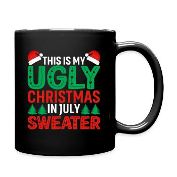 This is my ugly Christmas in July Pullov - Full Colour Mug - black - Right