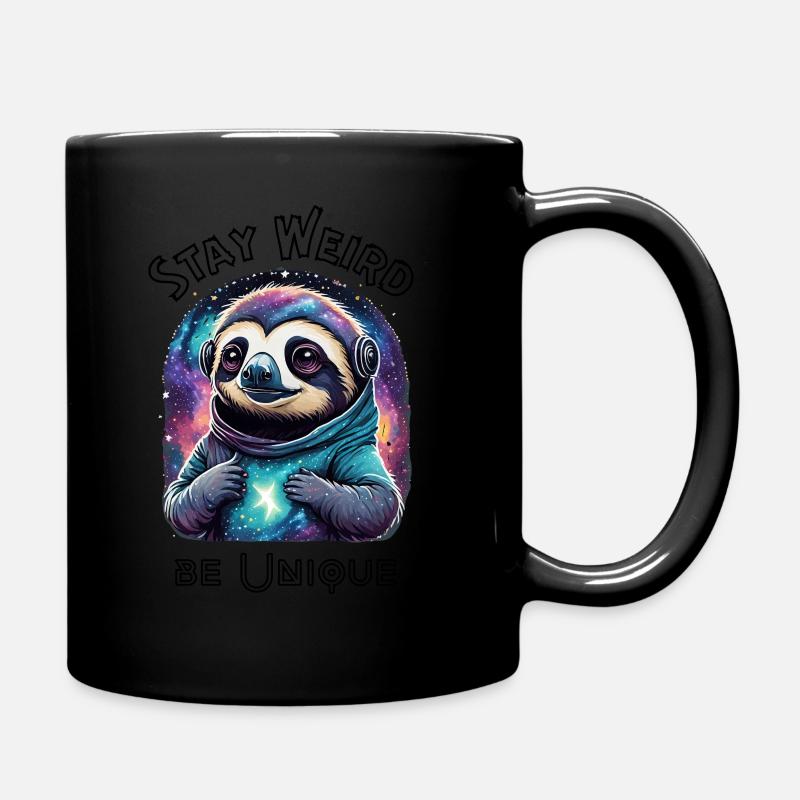Stay Weird be Unique - Full Colour Mug - black