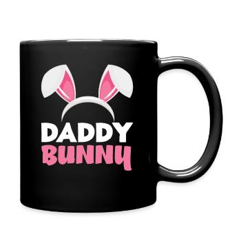Papa Hase Osterhasenohren Ostern - Tasse einfarbig - Schwarz - Rechts