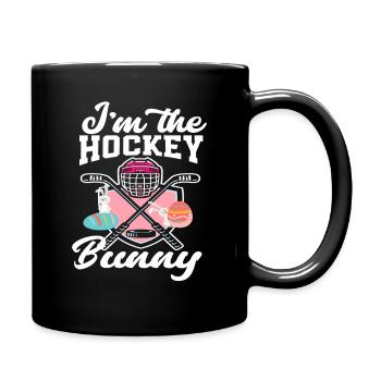 Joueur de hockey sur glace lapin de Pâques de Pâques - Mug uni - noir - Droite