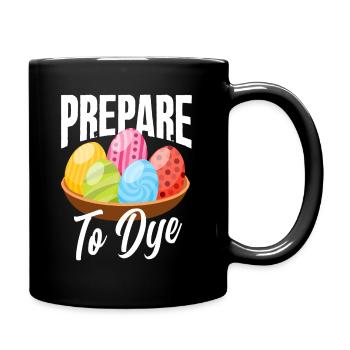 Easter Eggs Coloring Easter Pun - Full Colour Mug - black - Right