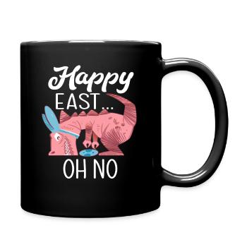 Funny Happy Easter Dinosaur - Full Colour Mug - black - Right