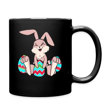 Lapin de Pâques Oeufs de Pâques Pâques - Mug uni - noir - Droite
