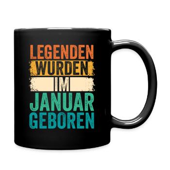 Les légendes sont nées en janvier - Mug uni - noir - Droite