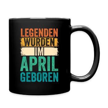 Les légendes sont nées en avril - Mug uni - noir - Droite