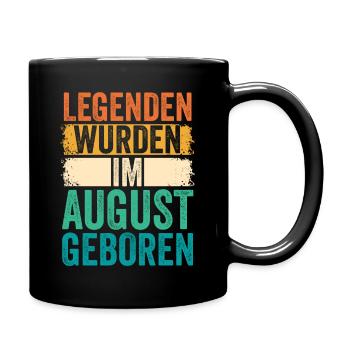 Les légendes sont nées en août - Mug uni - noir - Droite