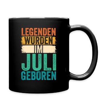 Les légendes sont nées en juillet - Mug uni - noir - Droite