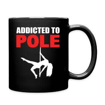 Lustiger Poledance Fitness Tänzerin - Tasse einfarbig - Schwarz - Rechts