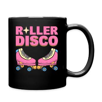 Roller Disco Inlineskater - Tasse einfarbig - Schwarz - Rechts