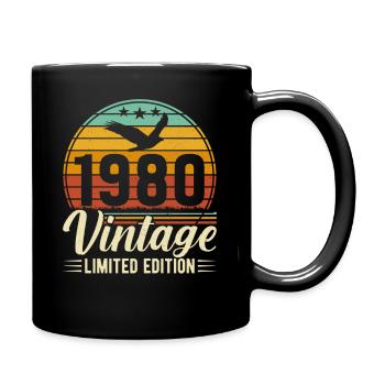 Design d’anniversaire rétro des années 1980 - Mug uni - noir - Droite