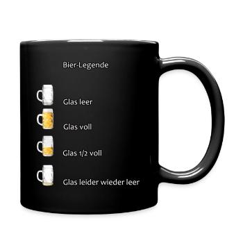 Bier Legende - Tasse einfarbig - Schwarz - Rechts