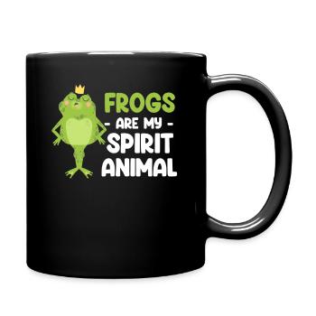 Les grenouilles sont mon animal de pouvoir Cottagecore Axolotl - Mug uni - noir - Droite