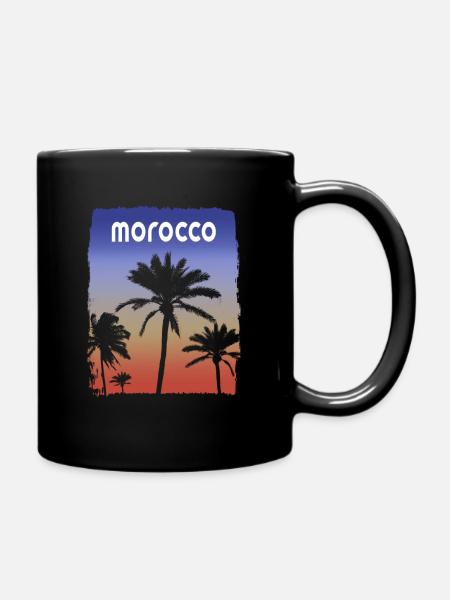 Maroc coucher de soleil vacances souvenir palmier - Mug uni - noir