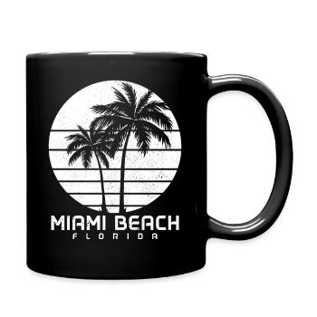 Miami Beach Florida USA - Tasse einfarbig - Schwarz - Rechts