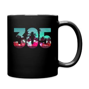 Miami, Floride, États-Unis - Mug uni - noir - Droite