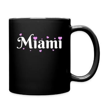 Miami, Floride, États-Unis - Mug uni - noir - Droite