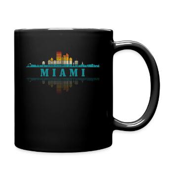 Miami, Floride, États-Unis - Mug uni - noir - Droite