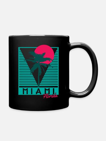 Miami Florida USA - Tasse einfarbig - Schwarz